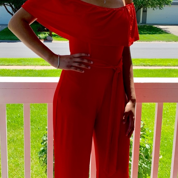 Plus Size Ruffle Top Jumpsuit - Picture 3 of 7